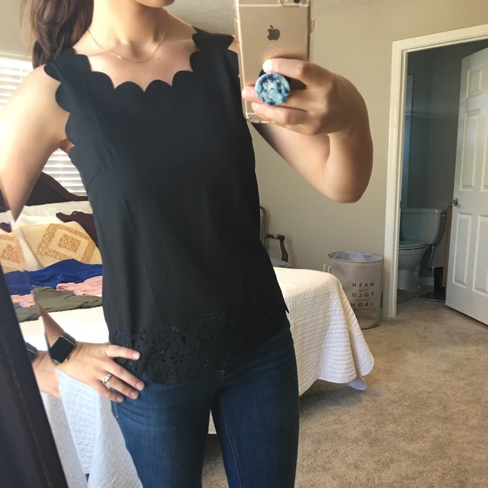 Scalloped Tank Top